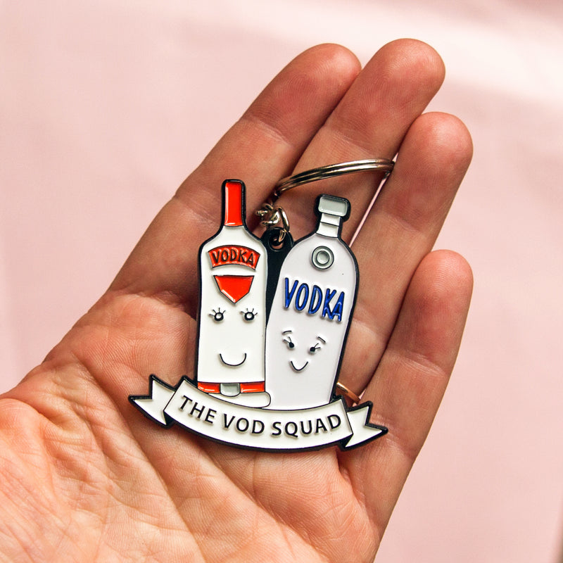 'Vod Squad' Vodka Friendship Keyring