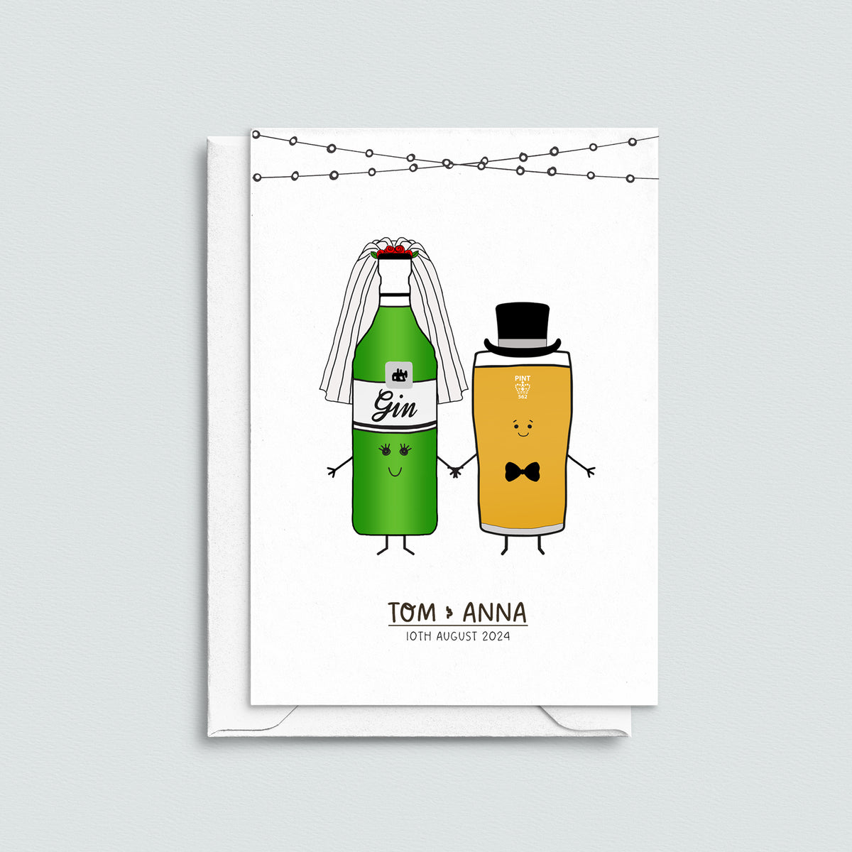 Personalised Drinks Wedding Card