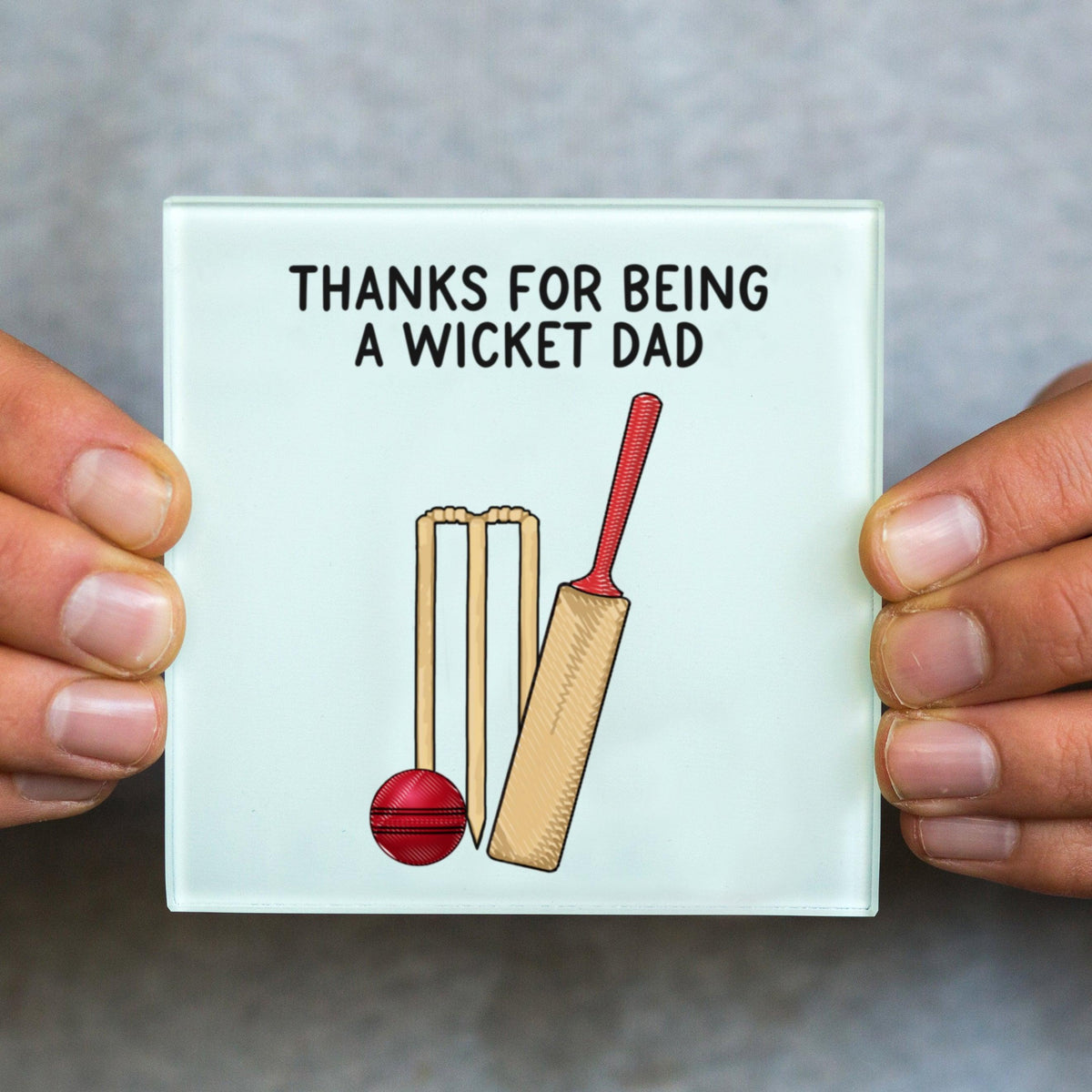 'Wicket Dad' Cricket Coaster for Dad - Of Life & Lemons®