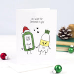 'All I Want for Christmas' Gin and Tonic Christmas Card Christmas Cards Of Life & Lemons 