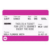 Personalised New Baby Train Ticket Print Train Ticket Prints Of Life & Lemons 