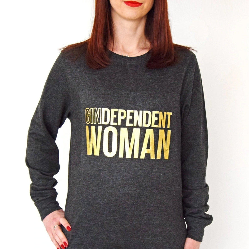 'Gindependent Woman' Women's Sweatshirt Sweatshirt Of Life & Lemons 