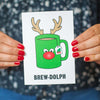 'Brewdolph' Funny Tea Christmas Card Christmas Cards Of Life & Lemons 