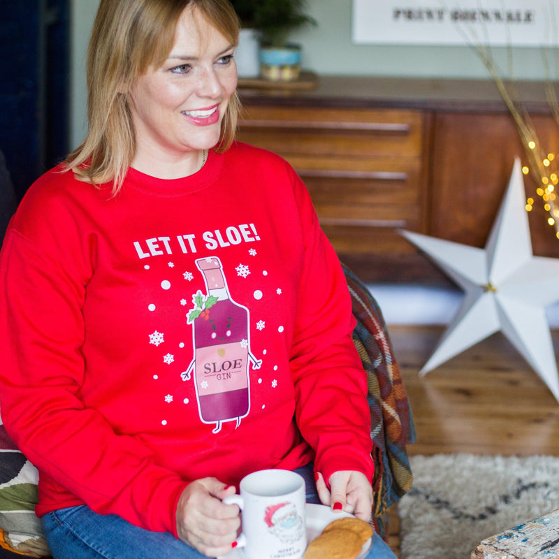 Funny Sloe Gin Christmas Jumper Sweatshirt Of Life & Lemons 