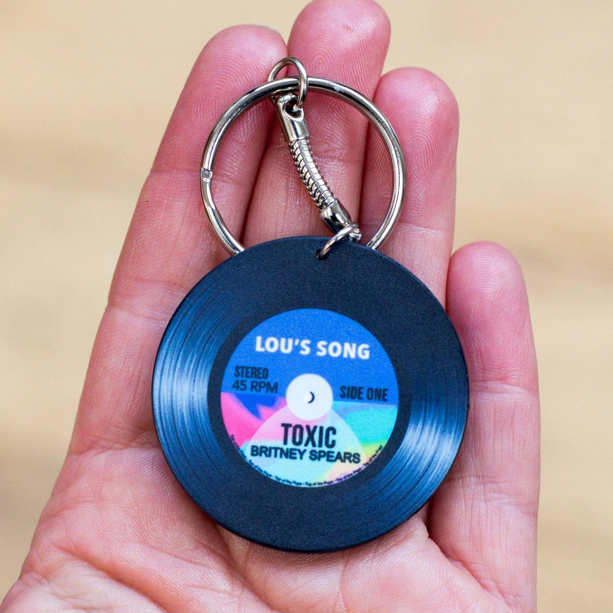 Personalised Vinyl Record Keyring Personalised Keyring Of Life & Lemons 