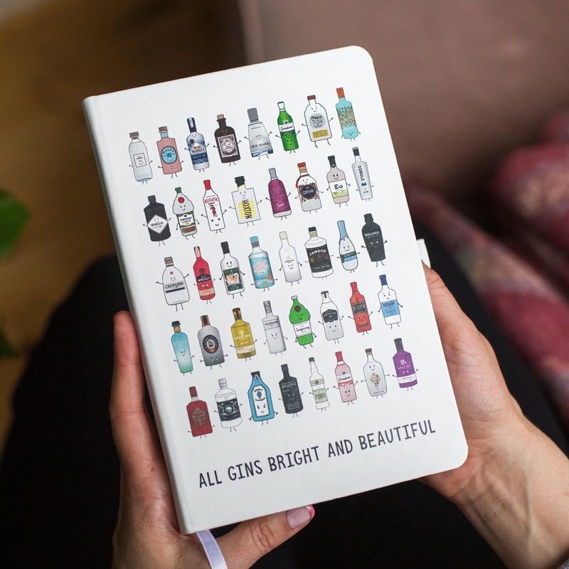 'All Gins Bright & Beautiful' Gin Notebook Notebook Of Life & Lemons 