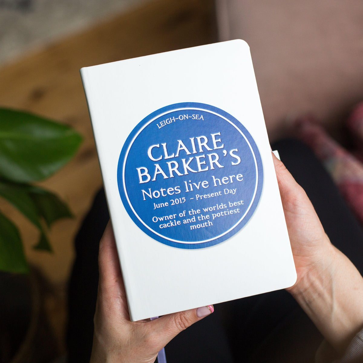 Personalised Blue Plaque Notebook Notebook Of Life & Lemons 