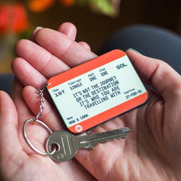 Personalised Train Ticket Keyring Personalised Keyring Of Life & Lemons 