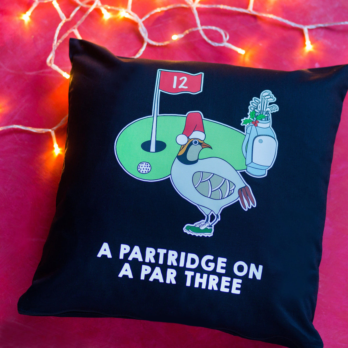 Funny Golf Christmas Cushion Cushion Of Life & Lemons® 