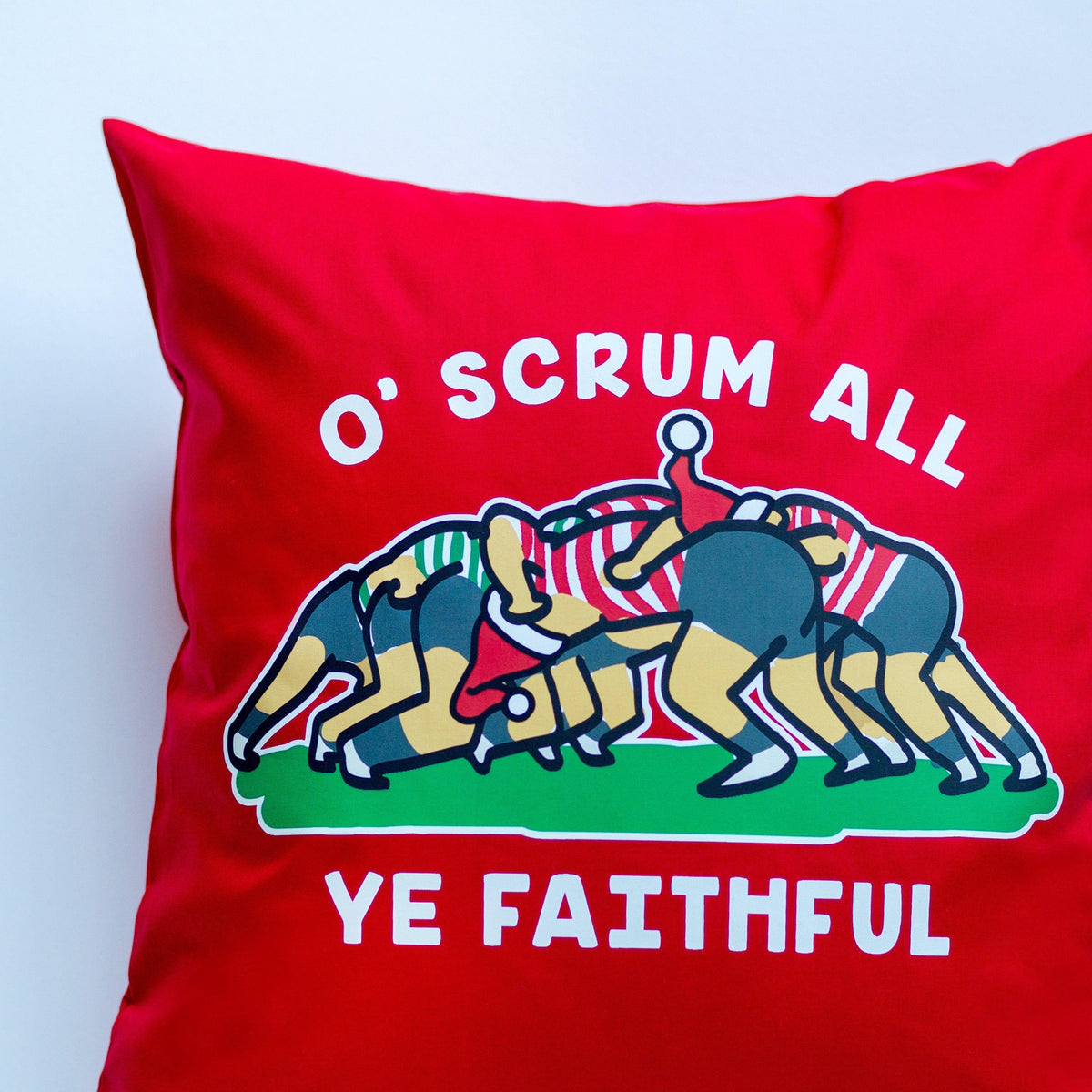 Funny Rugby Christmas Cushion Cushion Of Life & Lemons® 