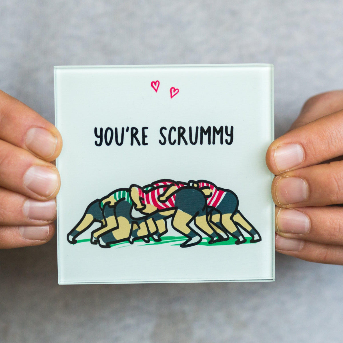 'You're Scrummy' Personalised Rugby Coaster Coaster Of Life & Lemons® 