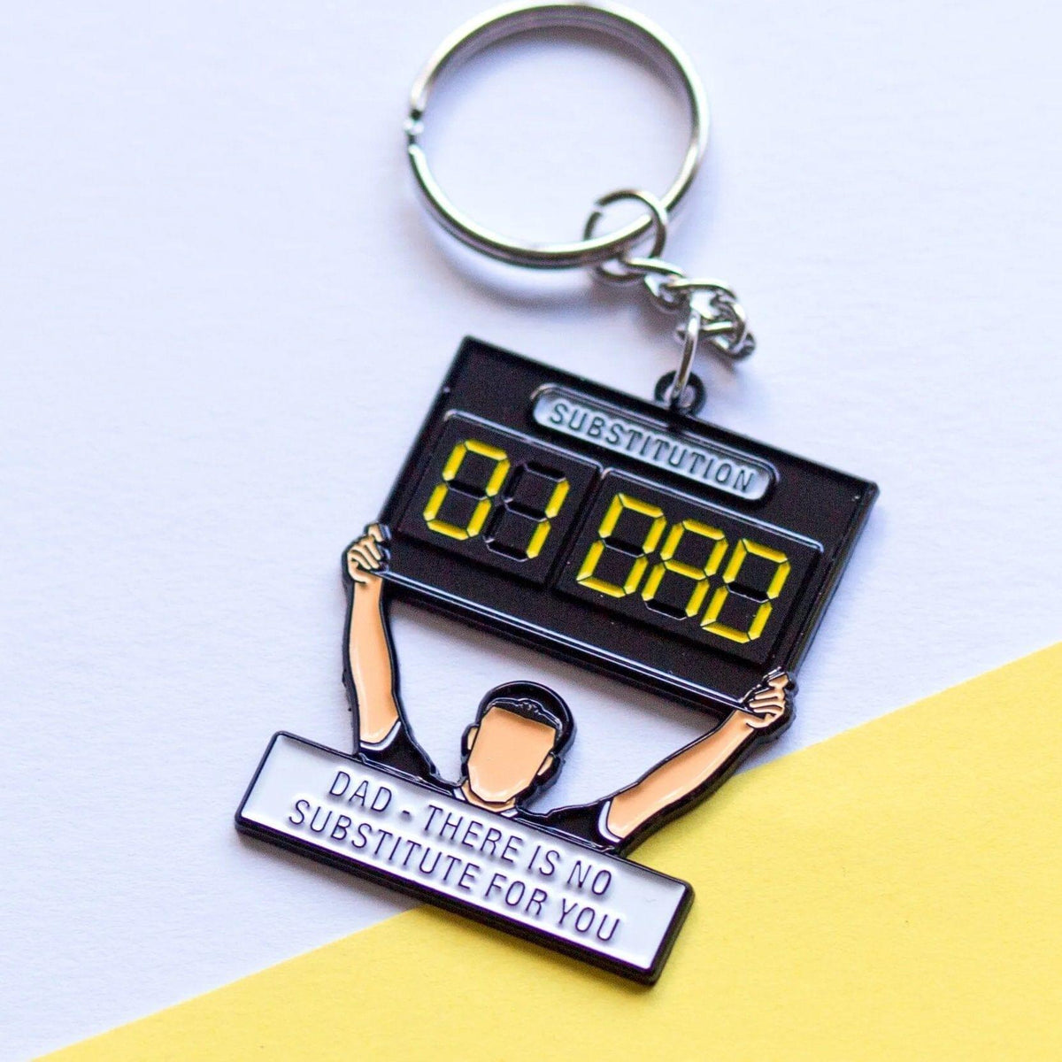 'No Substitute' Football Keyring for Dad Keyring Of Life & Lemons 