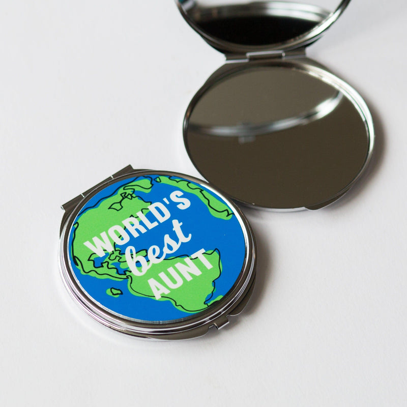 'World's Best Aunt' Compact Mirror Compact Mirror Of Life & Lemons® 