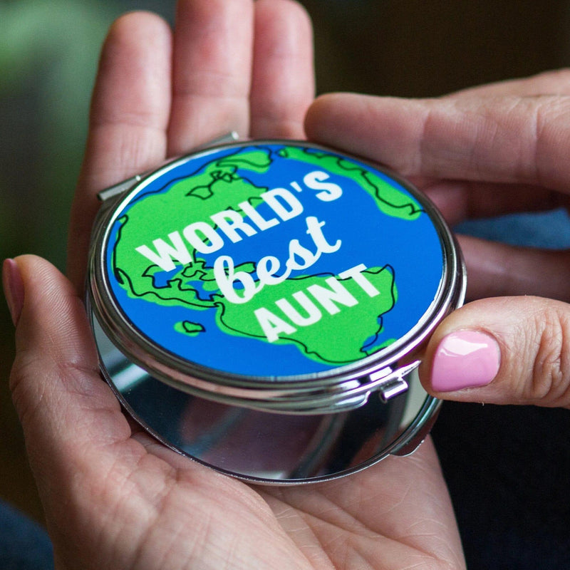 'World's Best Aunt' Compact Mirror Compact Mirror Of Life & Lemons® 