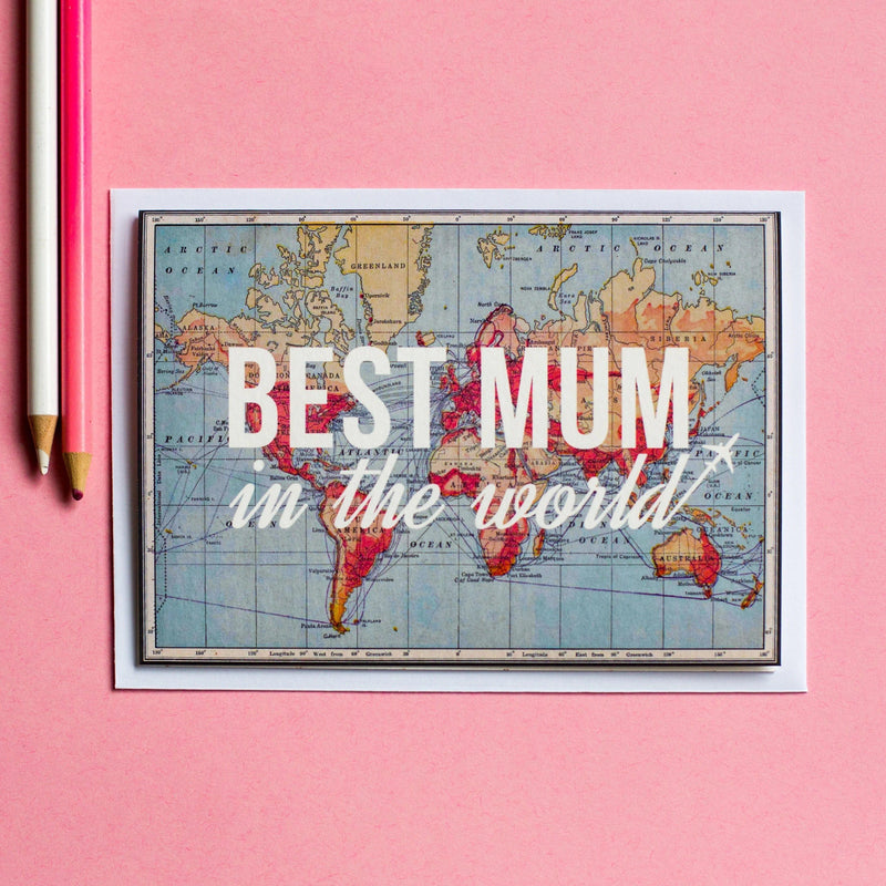 'Best Mum In The World' Card for Mum Cards for Mum Of Life & Lemons 