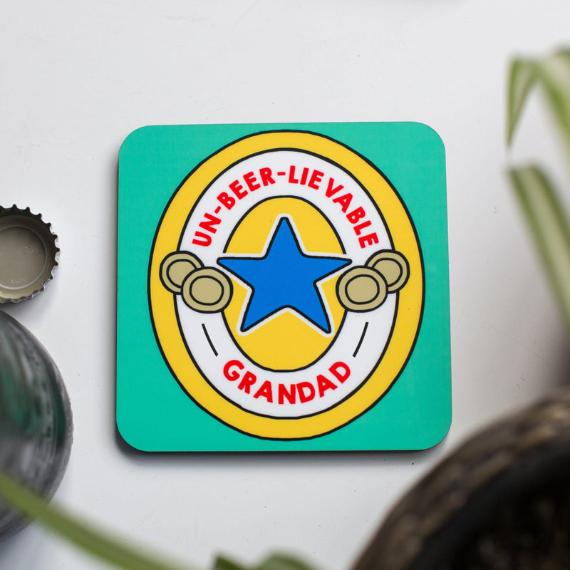 Funny Beer Mat Style Coaster for Grandad Coaster Of Life & Lemons® 