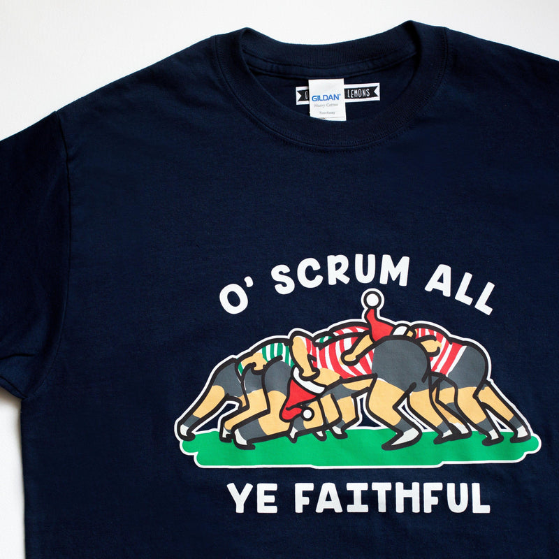 Mens Rugby Christmas T-Shirt T-Shirt Of Life & Lemons 