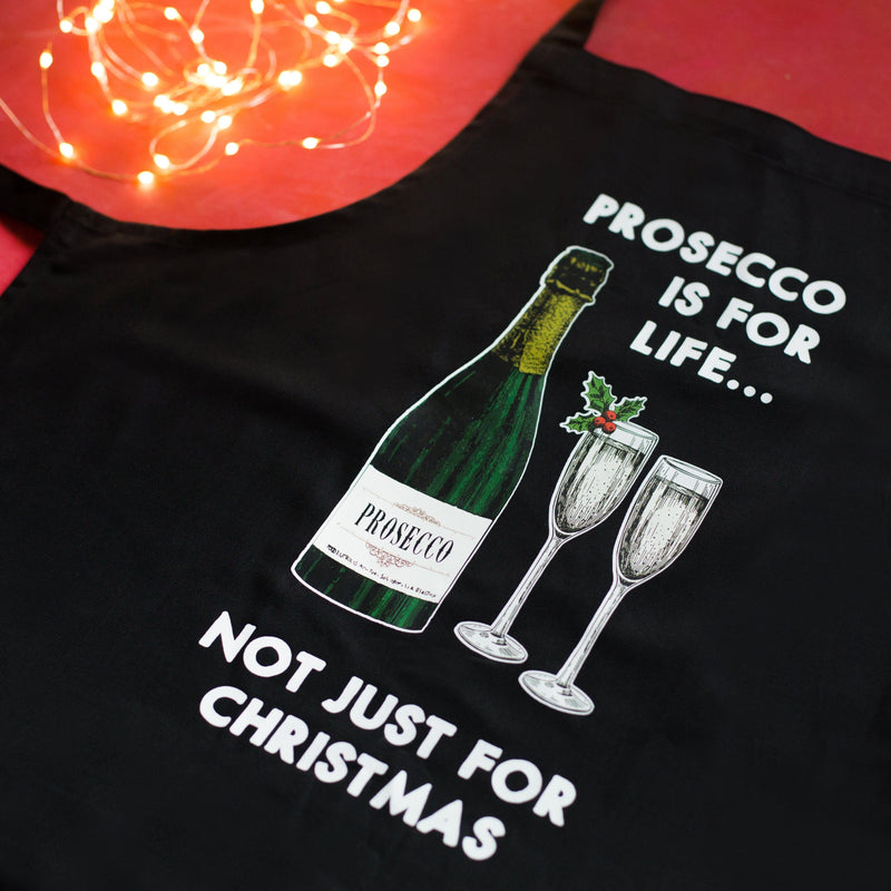 'Prosecco Is For Life' Christmas Apron Aprons Of Life & Lemons 