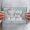 'Together Is The Best Place To Be' World Map Valentine's Card Cards for your Other Half Of Life & Lemons 