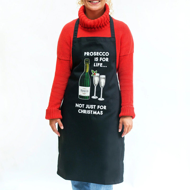 'Prosecco Is For Life' Christmas Apron Aprons Of Life & Lemons 