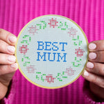 Cross Stitch 'Best Mum' Coaster Coaster Of Life & Lemons® 