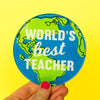 'World's Best Teacher' Coaster Coaster Of Life & Lemons® 