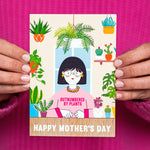 'Outnumbered By Plants' Mother's Day Card Cards for Mum Of Life & Lemons 