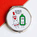 'Together In Spirits' Compact Mirror Gift For Friend Compact Mirror Of Life & Lemons® 