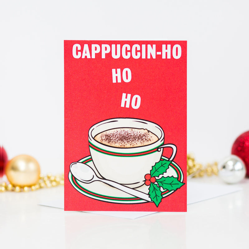 'Cappuccin-HoHoHo' Coffee Christmas Card Christmas Card Of Life & Lemons 