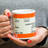 Train Ticket Personalised Graduation Mug - Of Life & Lemons®