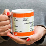 Train Ticket Personalised Graduation Mug - Of Life & Lemons®