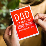 A cheeky Father's Day card with a sarcastic message for Dad