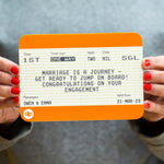 Personalised Train Ticket Engagement Card - Of Life & Lemons®