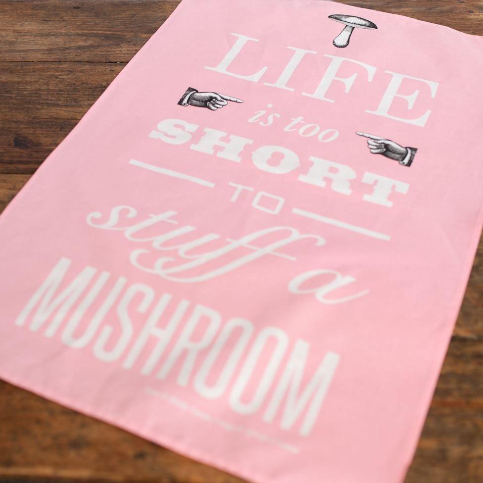 'Life is too short..' Tea Towel - Pink Tea Towel Of Life & Lemons 