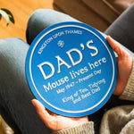 Personalised Blue Plaque Mouse Mat for Dad Mouse Mat Of Life & Lemons® 