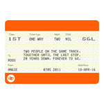 Personalised Train Ticket Anniversary Print Train Ticket Prints Of Life & Lemons 