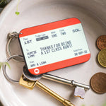 Personalised Train Ticket Keyring for Aunt Personalised Keyring Of Life & Lemons 