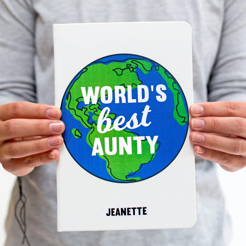 'World's Best Aunt' Personalised Notebook Notebook Of Life & Lemons 