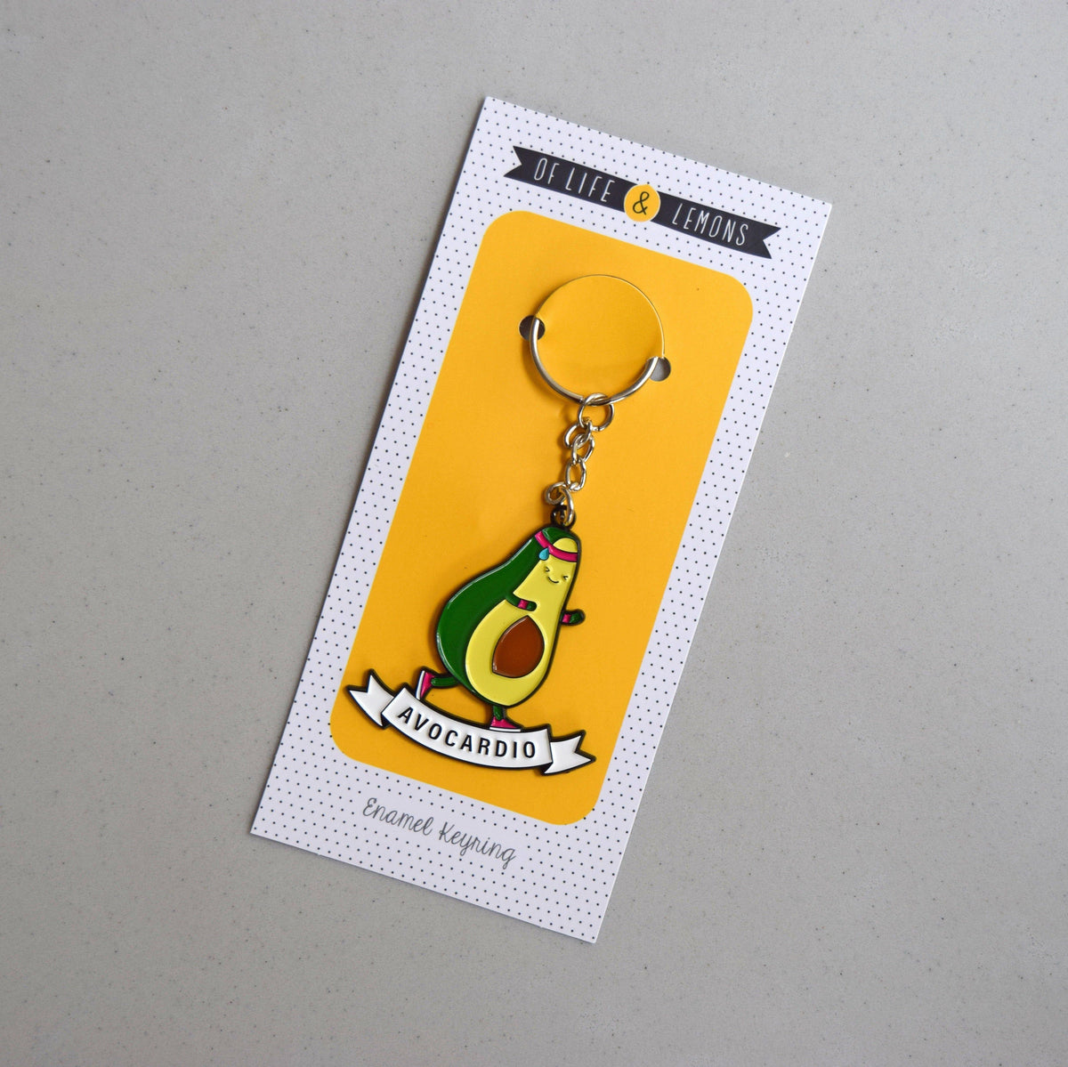 'Avocardio' Keyring Keyring Of Life & Lemons 