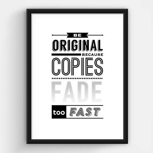 'Be Original' Print Typographic Collection Of Life & Lemons 