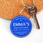 Personalised Blue Plaque Keyring Personalised Keyring Of Life & Lemons 