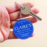 Personalised Blue Plaque Keyring Personalised Keyring Of Life & Lemons 