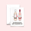 'You Make Me Blush!' Rosé Wine Valentine's Card Cards for your Other Half Of Life & Lemons 