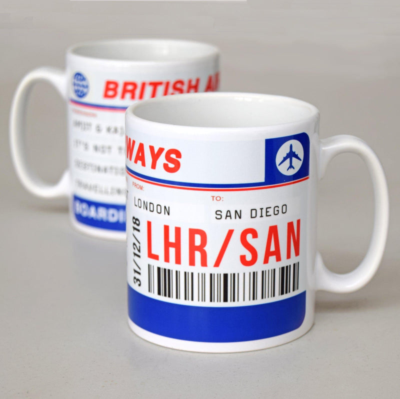 Personalised Boarding Pass Mug Personalised Mug Of Life & Lemons 