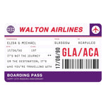 Personalised Boarding Pass Print Personalised Prints Of Life & Lemons 