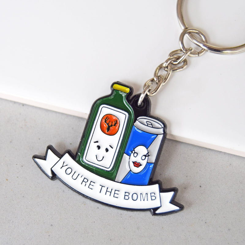 'You're the Bomb' Enamel Keyring Keyring Of Life & Lemons 