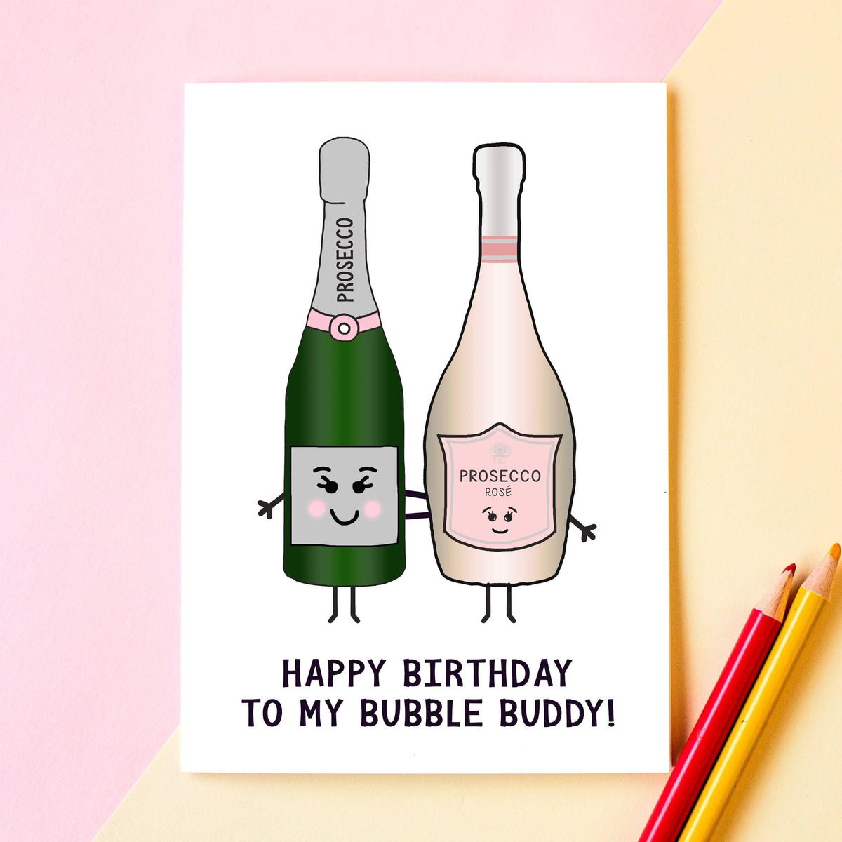 Friendship Prosecco Birthday Card Cards for Friends Of Life & Lemons 