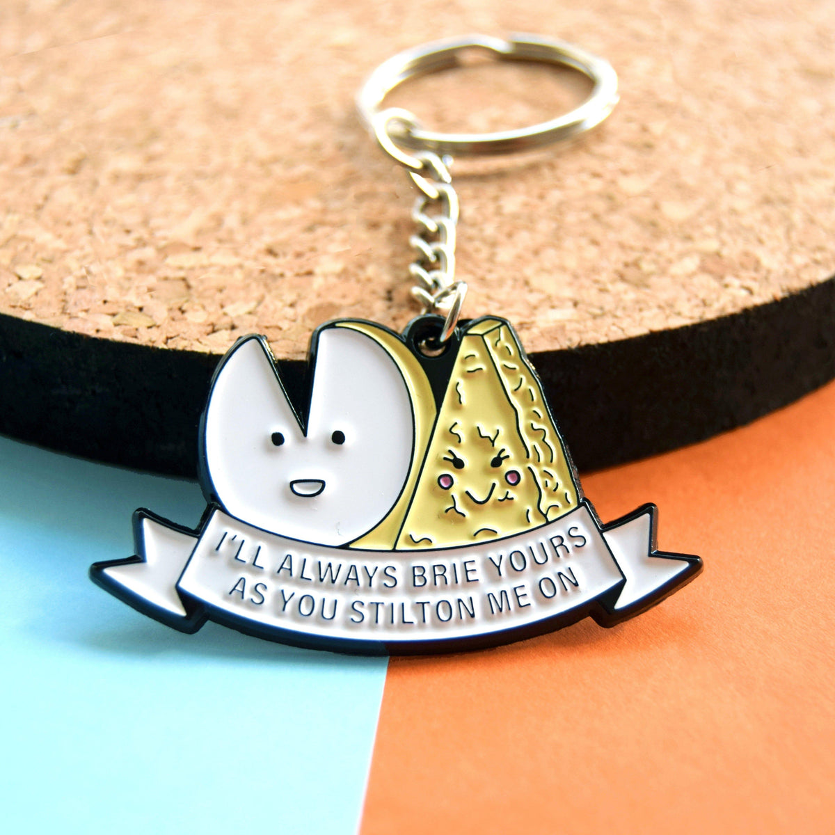 Funny Cheese Valentine's Keyring Keyring Of Life & Lemons 