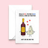 Cheese & Wine Valentine's Card Cards for your Other Half Of Life & Lemons 