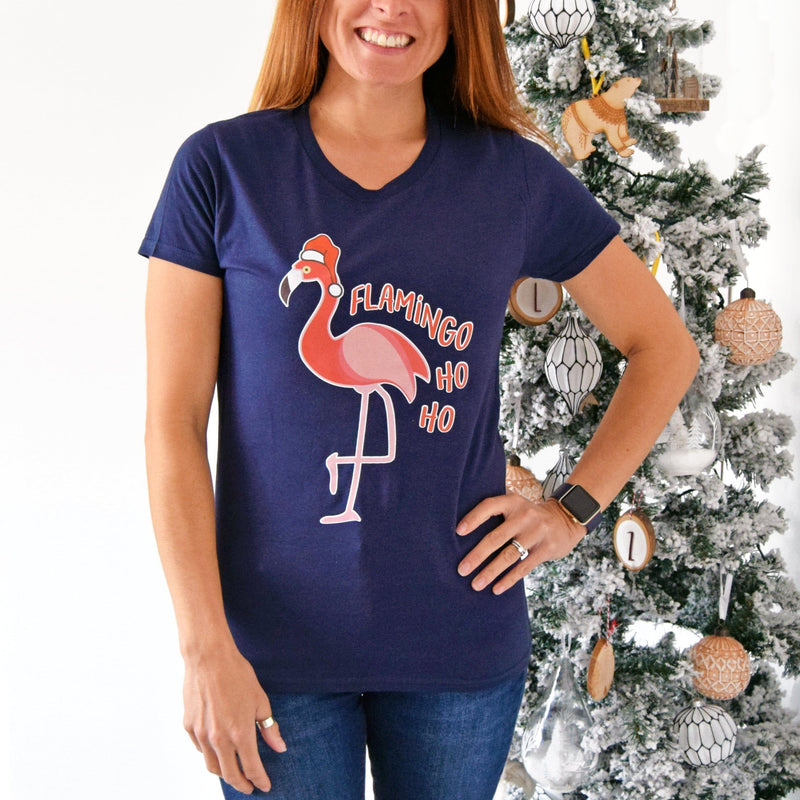 Funny Flamingo Christmas T-Shirt T-Shirt Of Life & Lemons 